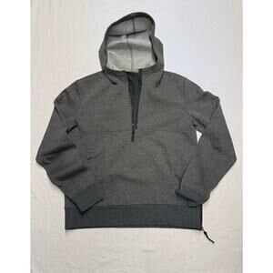 Jack Spade Mens 1/4 zip hoodie size medium Pullover Hooded E131  gray
